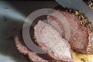 meat with the name of "cupim" hump steak, cut of beef from the upper part of the ox, widely consumed in Brazil photo