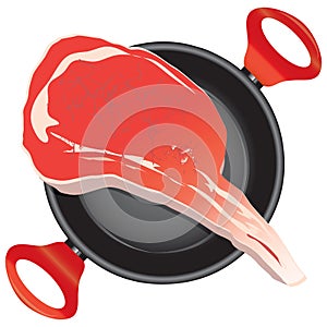 Meat in the pan