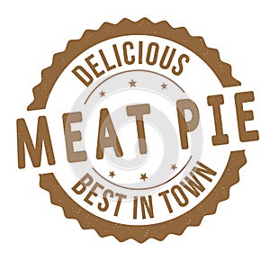 Meat pie grunge rubber stamp