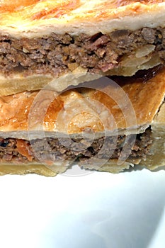 Meat pie slices