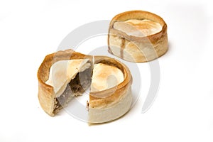 Meat pies isolated on white