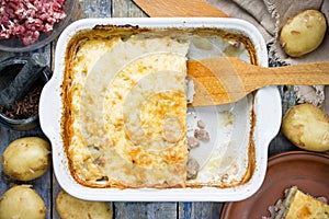 Meat and potato casserole, shepherd pie, lasagna recipe