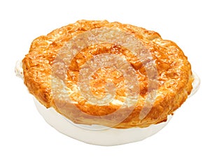 Meat potpie isolated