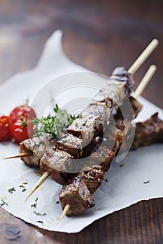 Meat skewer photo