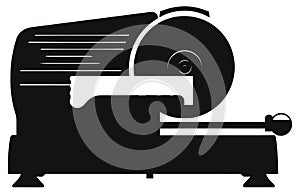 meat slicer vector silhouette, meat slicer glyph icon vector. meat slicer sign