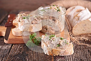 Meat spread and bread