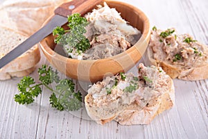 Meat spread and bread