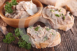 Meat spread and bread