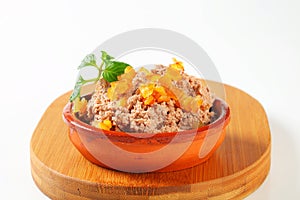 Meat spread with orange succade