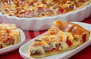 Meat and vegetable baked pie