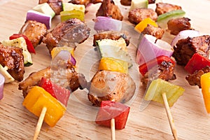 Meat and Vegetable Kebabs