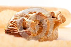 Meat and Vegetable Pasty Closeup