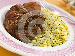 Meat Vindaloo with Pilau Rice photo