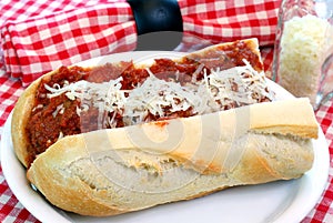 Meatball Parmigiana Sandwich