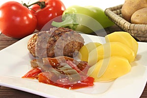 Meatball with ratatouille