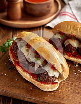 Meatball Sandwich on a Hoagie Roll