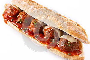Meatball sub sandwich