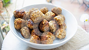 Meatballs in a bowl