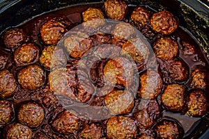 Meatballs in Crock Pot from Top photo