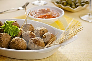 Meatballs with Dip
