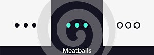 Meatballs menu icon for navigation button.