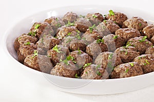 Meatballs in a Serving Dish