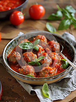 Meatballs in tomato sauce