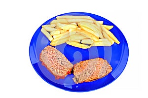 Meatloaf and French Fries