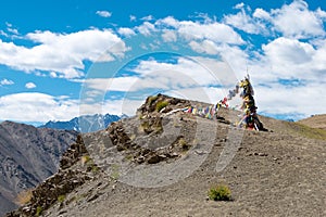 Mebtak La Pass 3840m view from Between Hemis Shukpachan and Tingmosgang Temisgam in Sham Valley, Ladakh, India.