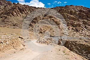 Mebtak La Pass 3840m view from Between Hemis Shukpachan and Tingmosgang Temisgam in Sham Valley, Ladakh, India.