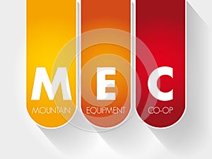 MEC - Mountain Equipment Co-Op acronym