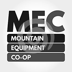 MEC - Mountain Equipment Co-Op acronym