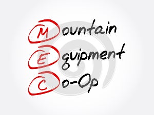 MEC - Mountain Equipment Co-Op acronym