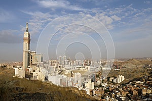 Mecca City , Saudi Arabia - Makkah Clock Tower - Abraj Al Bait - Masjid Al Haram