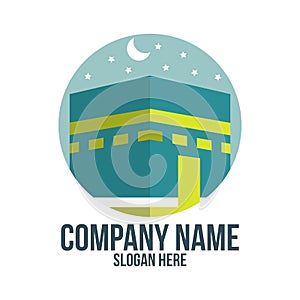 Mecca, hajj, omrah, umrah, kaaba, mosque, muslim, islam and abstract concept. logo, icon, idea, symbol and brand for company,