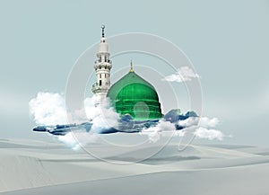 Mecca kaba - Saudi Arabia Green Dome of Prophet Muhammad design photo