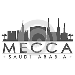 Mecca Silhouette Design City Vector Art