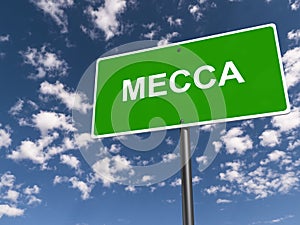 Mecca traffic sign