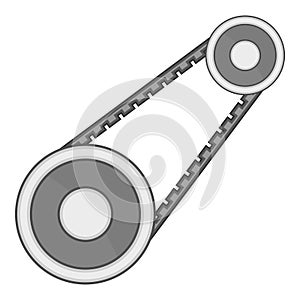 Mechanic belt icon. Cap icon, cartoon style