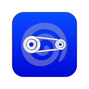 Mechanic belt icon digital blue