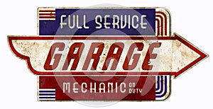 Mechanic On Duty Sign Retro Vintage Garage