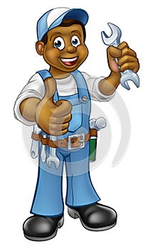 Mechanic or Plumber Handyman With Spanner