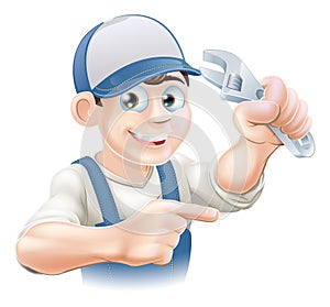 Mechanic or Plumber Illustration photo