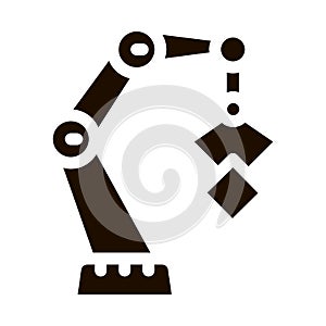 Mechanic Robot Transportation Crane glyph icon