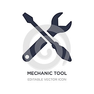 mechanic tool icon on white background. Simple element illustration from UI concept