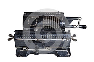 Mechanical adding machine