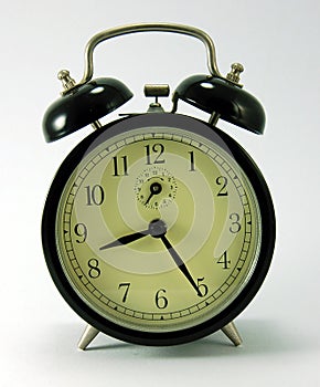 A mechanical alarm clock