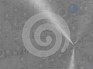 Tech background with light point