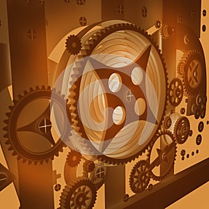 A Mechanical Background with Gears