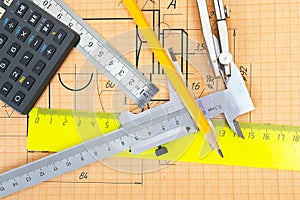 Mechanical circuit, ruler, compass, calipers